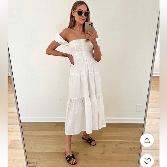 Staud Elio Dress size 4 white NWOT - Picture 10 of 13